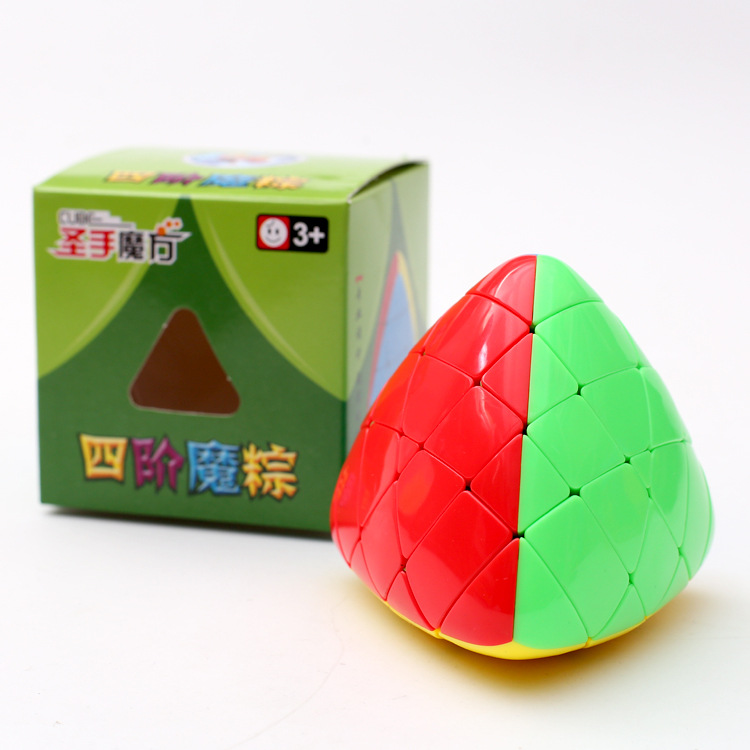 njhgj[ Khối Lập Phương Bánh Bao Ma Thuật Bậc Bốn ]4 Xếp Hạng Hình Dạng Đặc Biệt Màu Sắc Rắn Màu Zongzi Bàn Tay Thánh Khối Rubik Xếp Hình Sáng Tạo Bán Buôn