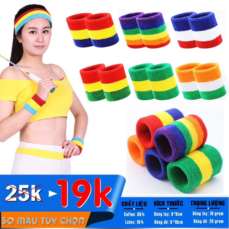 Băng Cổ Tay Nam Nữ Đa Sắc 01 Bảo Vệ Cổ Tay Khi Chơi Thể Thao Tập Gym Chơi Bóng Đá Bóng Rổ Cấu Lông Chạy Bộ Tennis Yoga