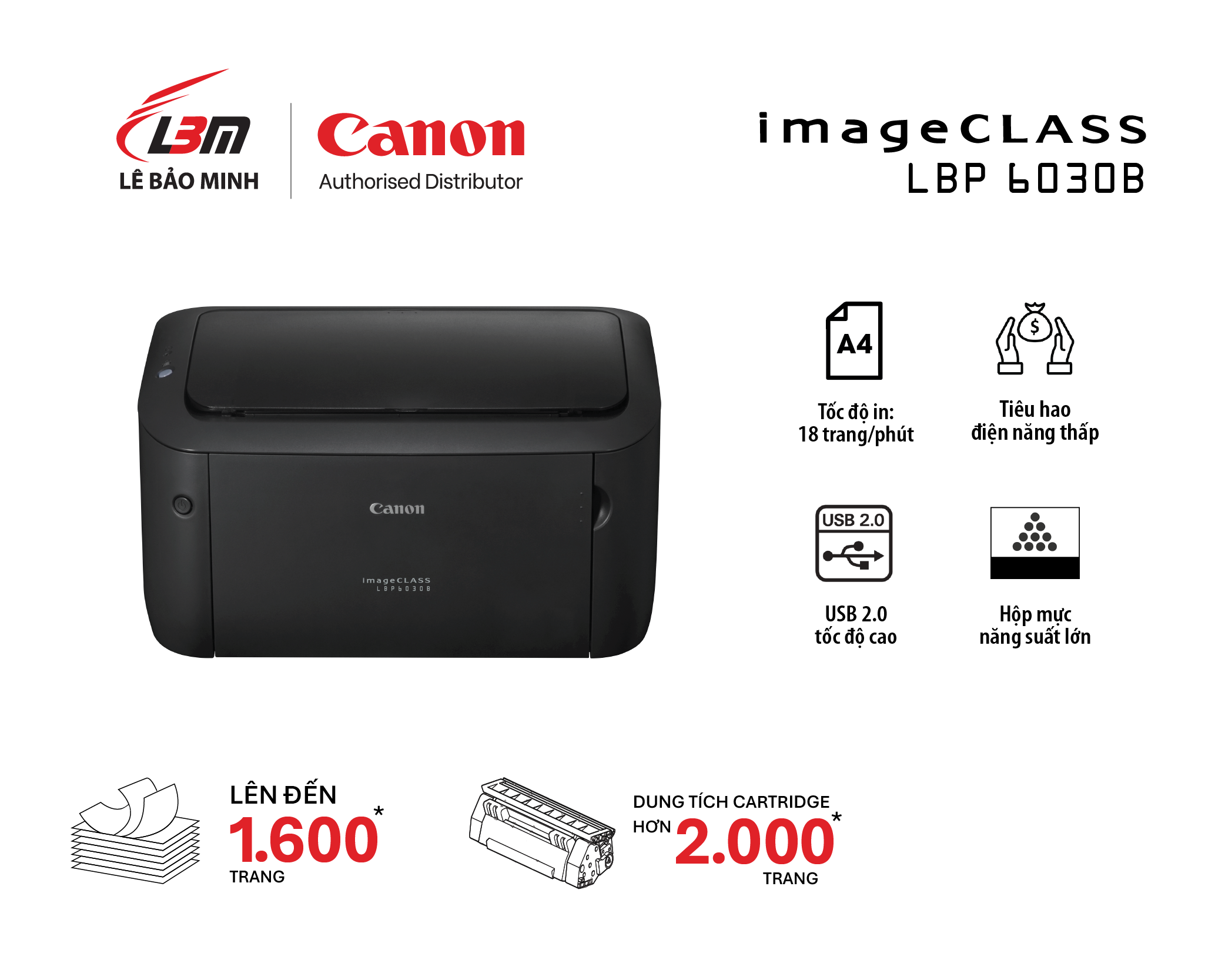 Máy in laser Canon LBP6030B chính hãng