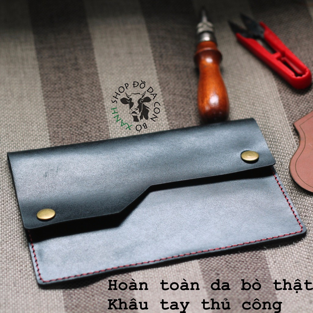 Ví đựng giấy tờ xe, đăng kiểm da bò handmade