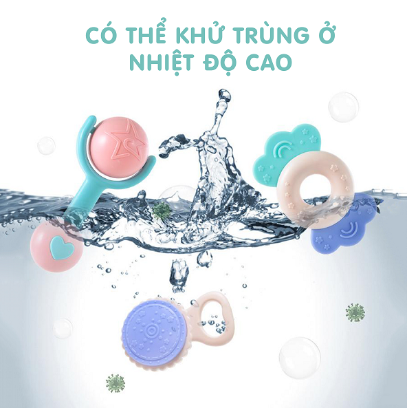 Bộ xúc xắc gặm nướu 8 món chính hãng UMOO UM-1051 cho bé Đồ chơi cho bé 3