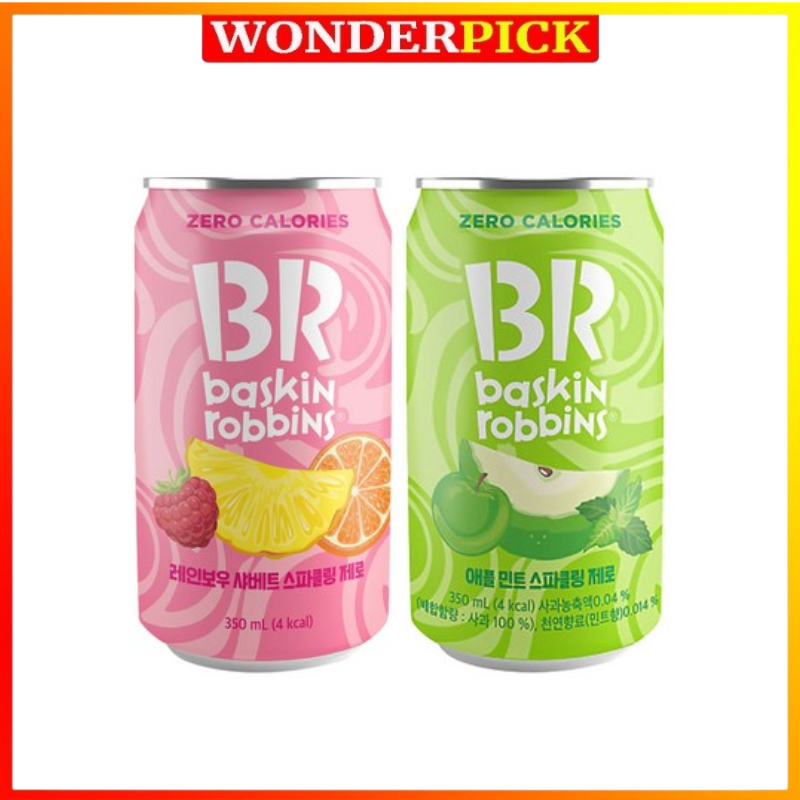 Nước Soda hương trái cây Baskin Robbins Hàn Quốc 350ml/lon