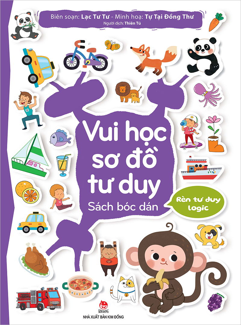 Kim Đồng - Vui học sơ đồ tư duy - Sách bóc dán - Rèn tư duy logic