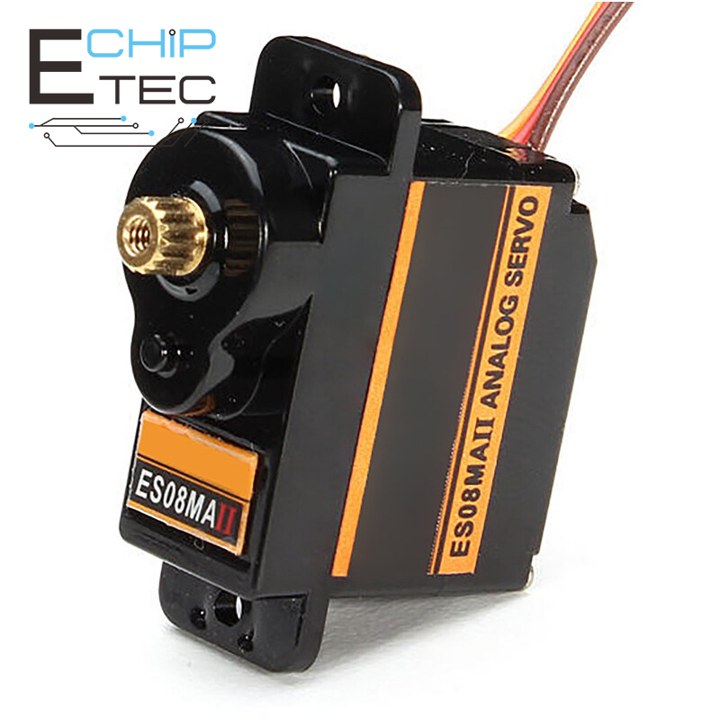 ES08MA II 12G Bánh Răng Kim Loại Mini Mô Phỏng Servo Điều Khiển Từ Xa Trực Thăng Sở Thích Xe Hơi Tàu Máy Bay Robot Phụ Tùng