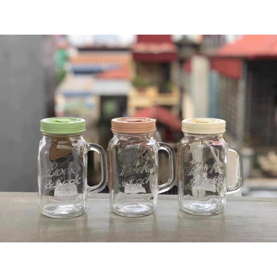 Ly thủy tinh có nắp Lock and Lock, dung tích 630ml