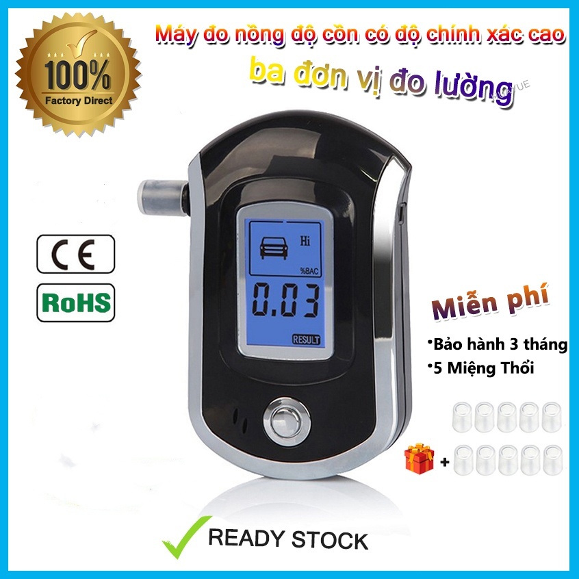 Xách tay Máy Thử nồng độ cồn khi thở chuyên nghiệp cảnh sát kỹ thuật số LCD Alcohol Tester