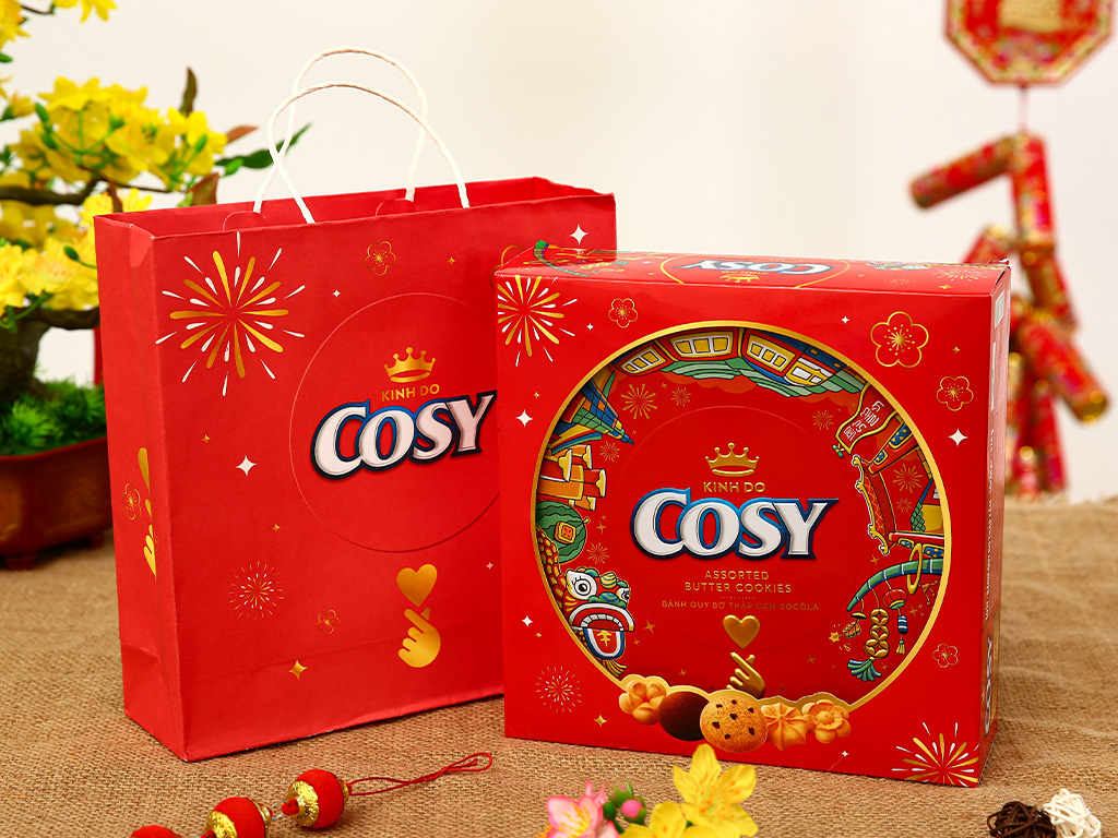 TẾT 2024 Bánh quy thập cẩm socola Cosy hộp 378g 25506