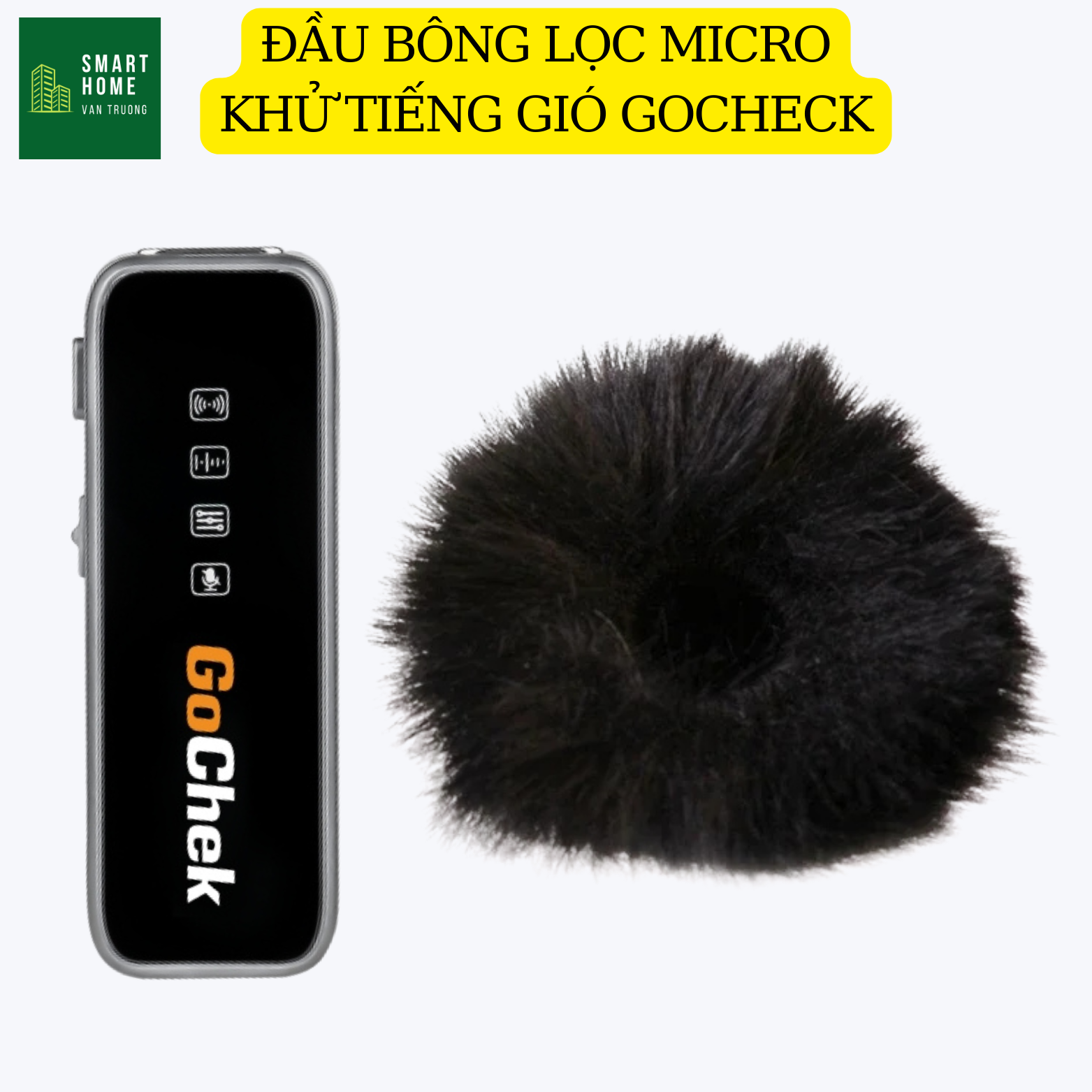 Bông lọc gió - tạp âm mút xốp cho Micro thu âm không dây GoChek B01 Ultra