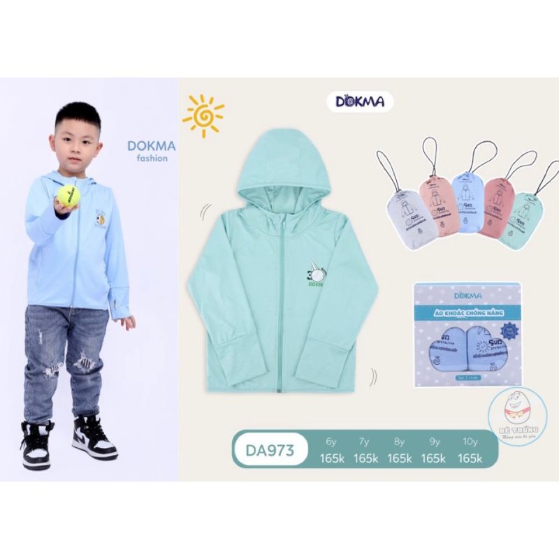 Áo chống nắng cho bé dokma 6-10t
