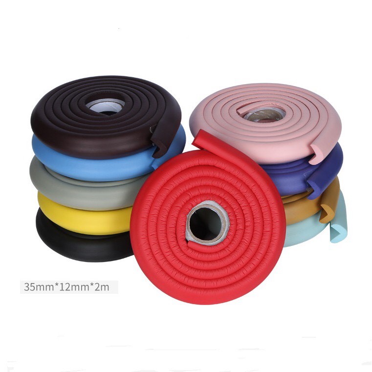 Cuộn xốp bọc cạnh bàn 2m - dây cao su che bịt cạnh bàn, ghế an toàn cho bé