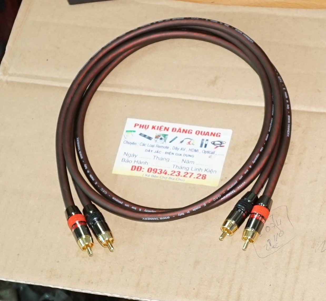 Cặp dây AV made in Italy dài 1m jack monter