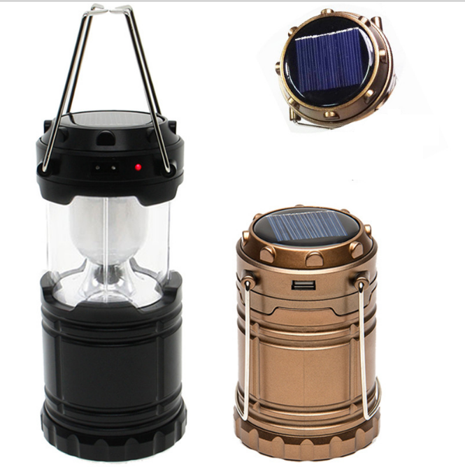 Đèn cầm tay xài 2 chế độ có sạc năng lương mặt trời - đèn pin mini - den pin cam tay du lịch - đèn bão