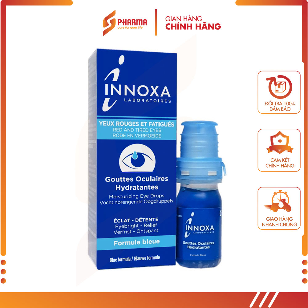INNOXA Gouttes Oculaires Hydratantes Formule bleue - Dung dịch nhỏ mắt không chất bảo quản - – Hộp 10ml