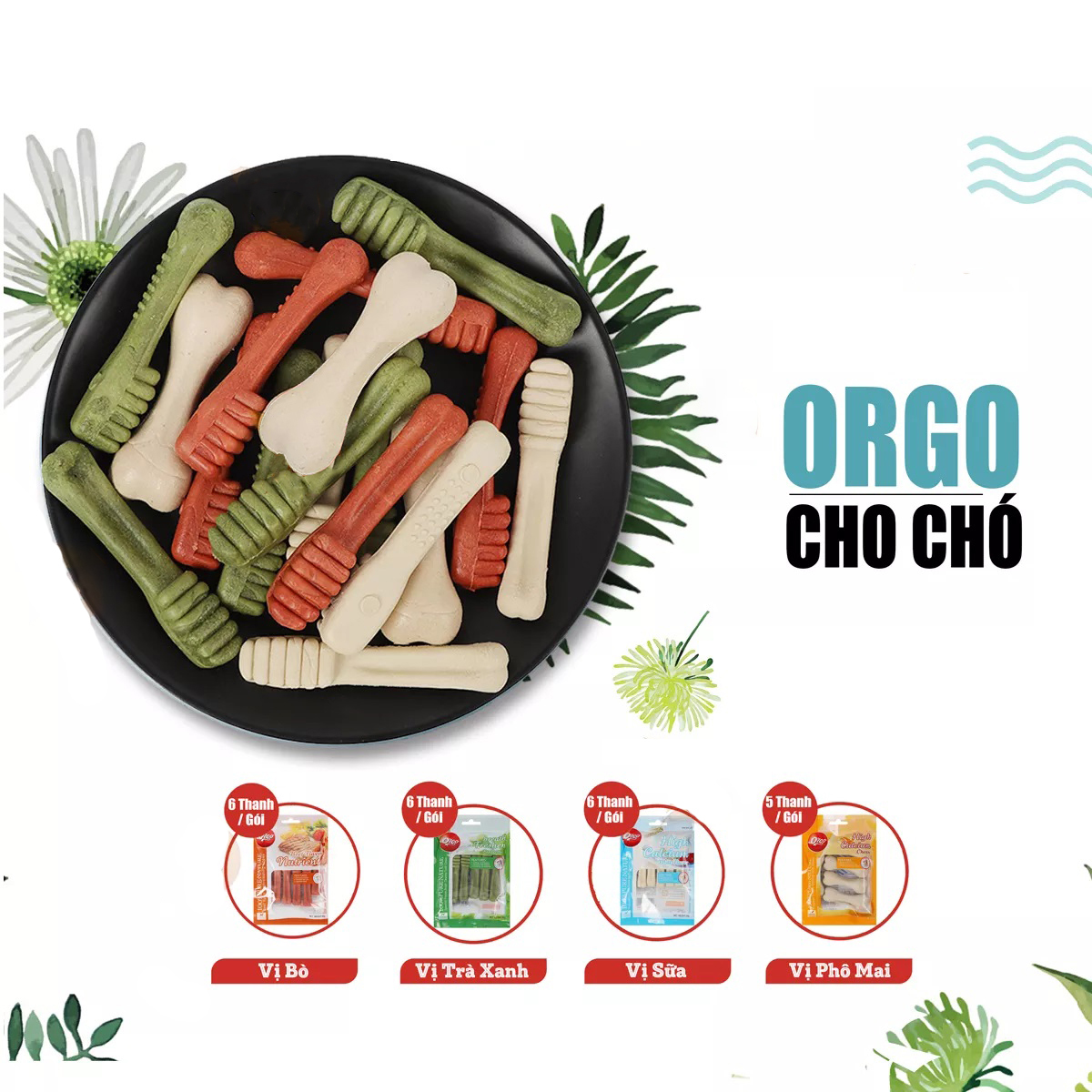 Xương Orgo Cho Chó - Đồ Ăn Nhẹ Cho Chó Orgo