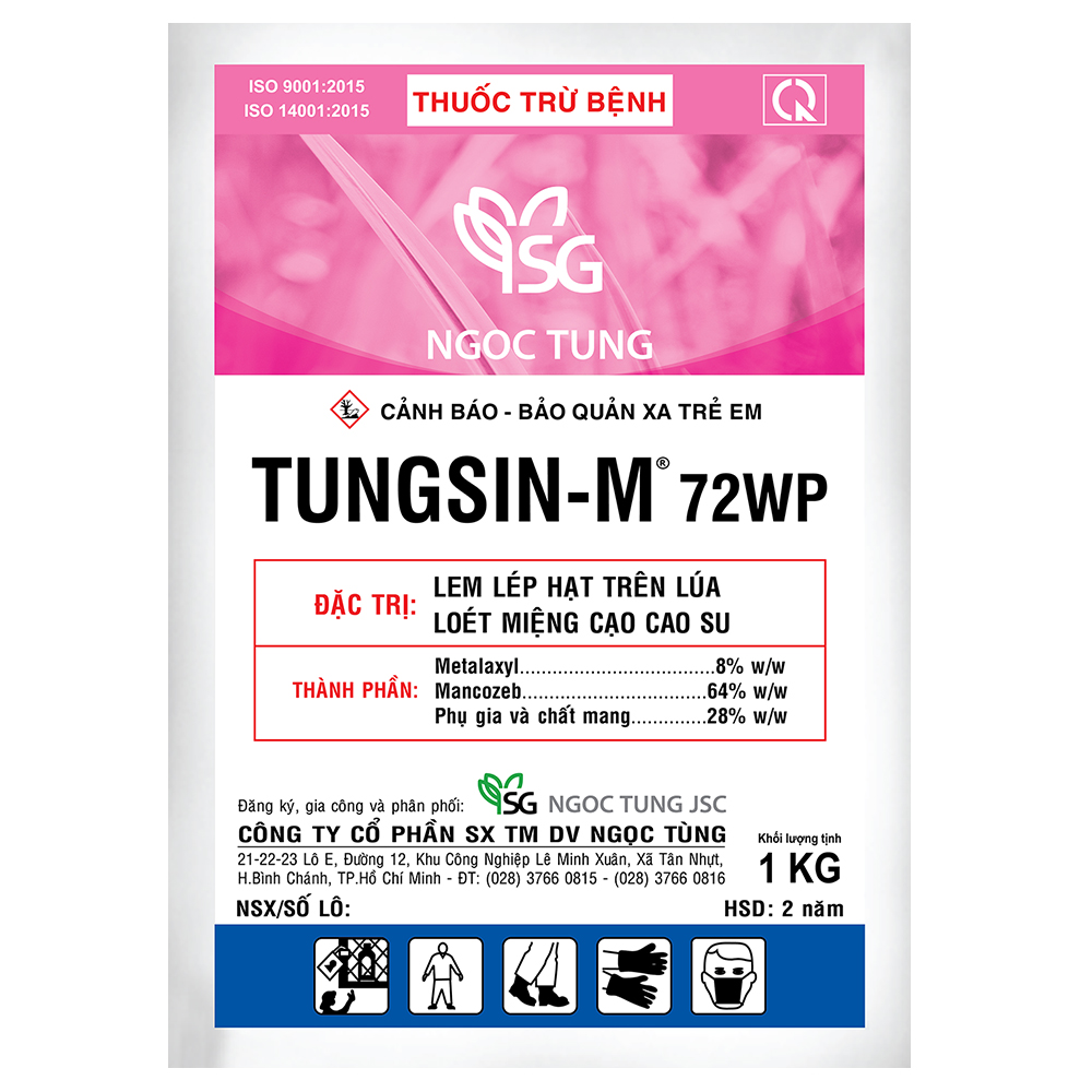 Thuốc bệnh phòng trừ phổ rộng tất cả nấm bệnh tungsin_m 72wp