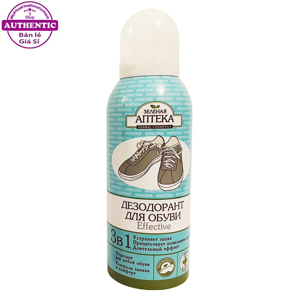 Xịt khử mùi hôi giày apteka nga 150ml - nam