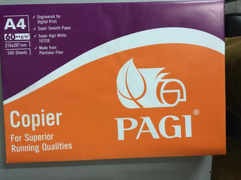 Giấy  in pagi A4 ĐL 60, 500 tờ/ram.
