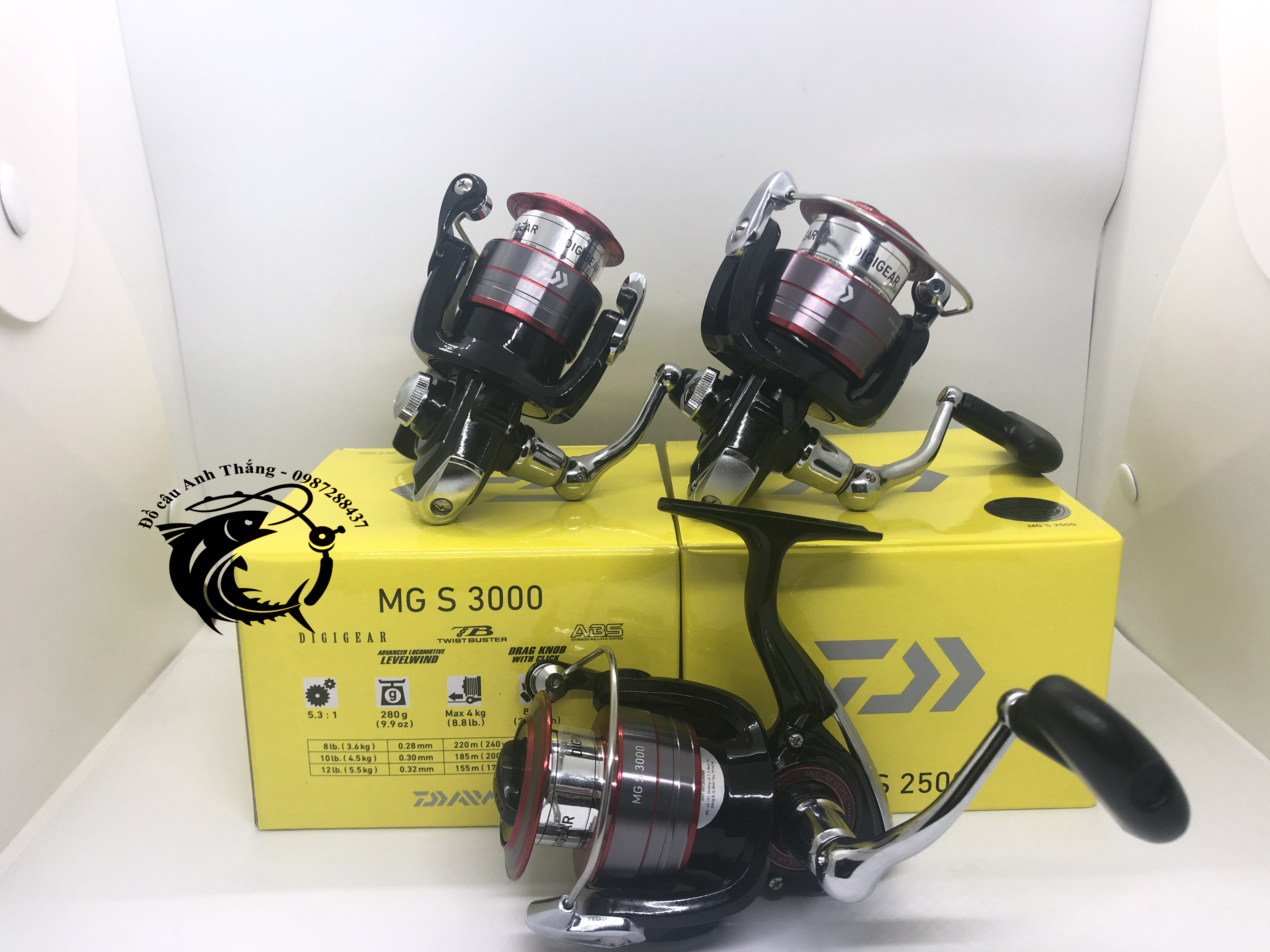 Máy câu daiwa mgs 2000/2500/3000/4000 lô nông sát thủ câu lure