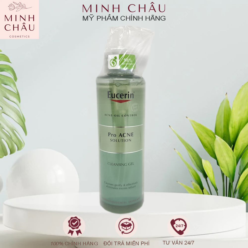 Sữa rửa mặt eucerin cho da dầu mụn - eucerin pro acne solution cleansing gel 200ml