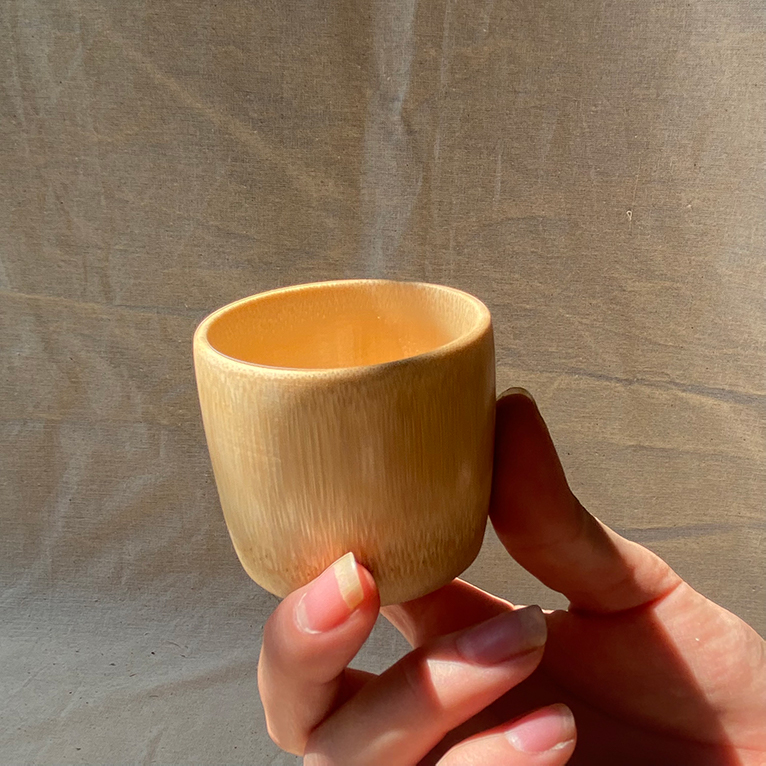 Cốc trà tre Mint Decor - Cốc ly tre uống trà - Thân thiện với môi trường - Bộ ly 6 cốc tre uống trà cáo 5cm - Ly uống nước bằng tre