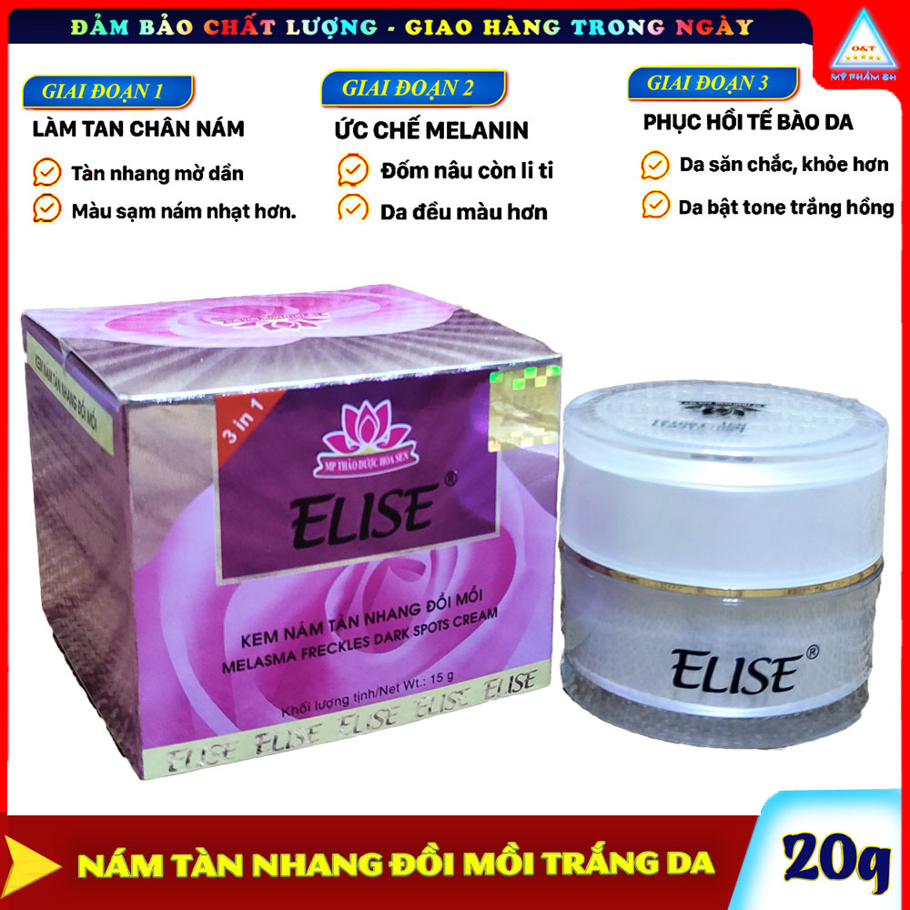 Kem nám tàn nhang đồi mồi dưỡng trắng mịn da chống nắng Elise 15g