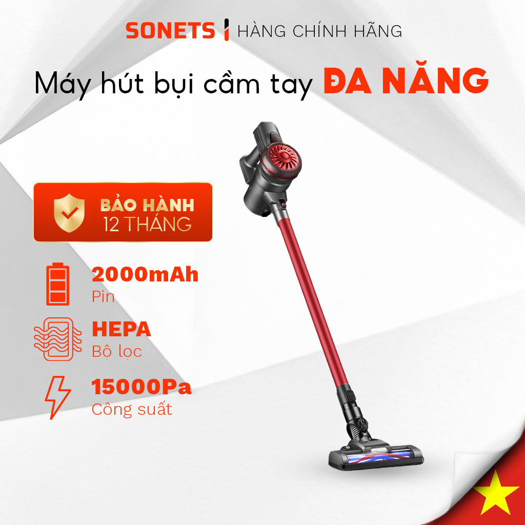 Máy hút bụi không dây đa năng, máy hút bụi cầm tay gia dụng cao cấp hút bụi lực hút khỏe công suất lớn sonets