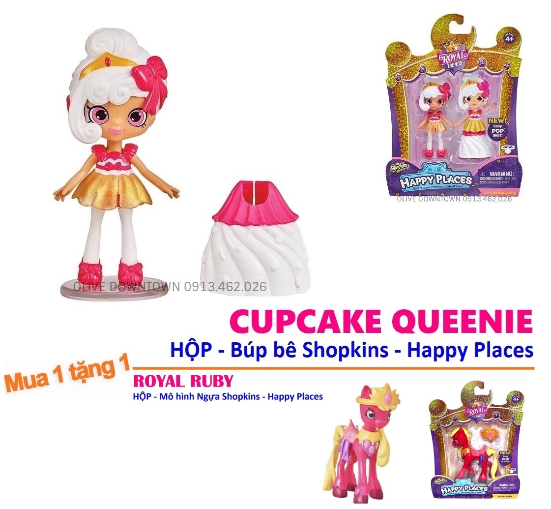2 HỘP - Bộ Búp bê và Ngựa Hoàng gia xinh xắn - SHOPKINS Royal Trend - Hàng VNXK