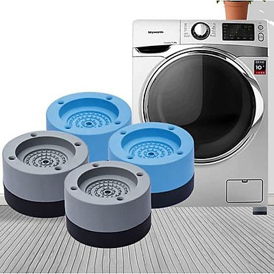 { Sét 4 cái } Bộ 4 miếng đệm kê chân máy giặt, tu· chống rung cho máy giặt, tủ lạnh - chân kệ máy giặt, máy lọc nước, chân kệ bàn ghế - Đế chống rung máy giặt, Kệ chống rung máy giặt giảm tiếng ồn hiệu quả