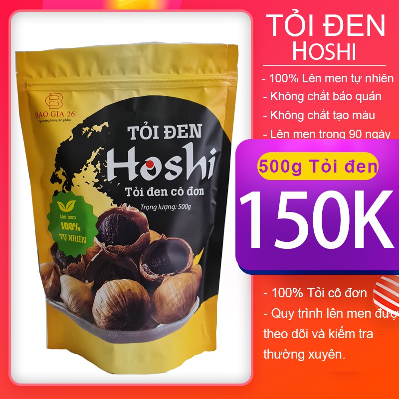 Tỏi đen cô đơn hoshi - 100% lên men tự nhiên 90 ngày - loại 1