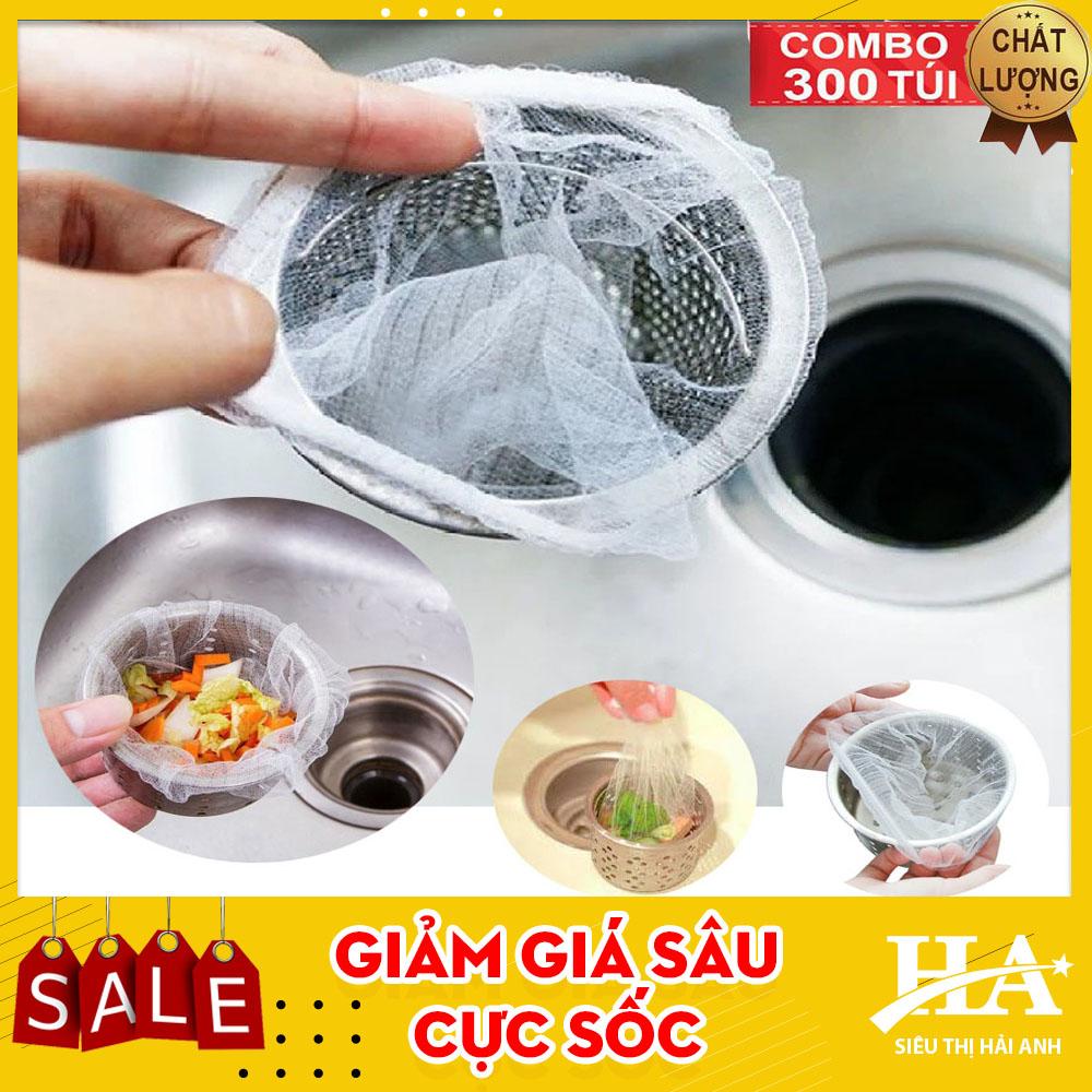 Combo 300 túi lọc rác bồn rửa chén bát chống tắc nghẽn, túi lưới lọc rác, túi lưới chặn rác GDHK583