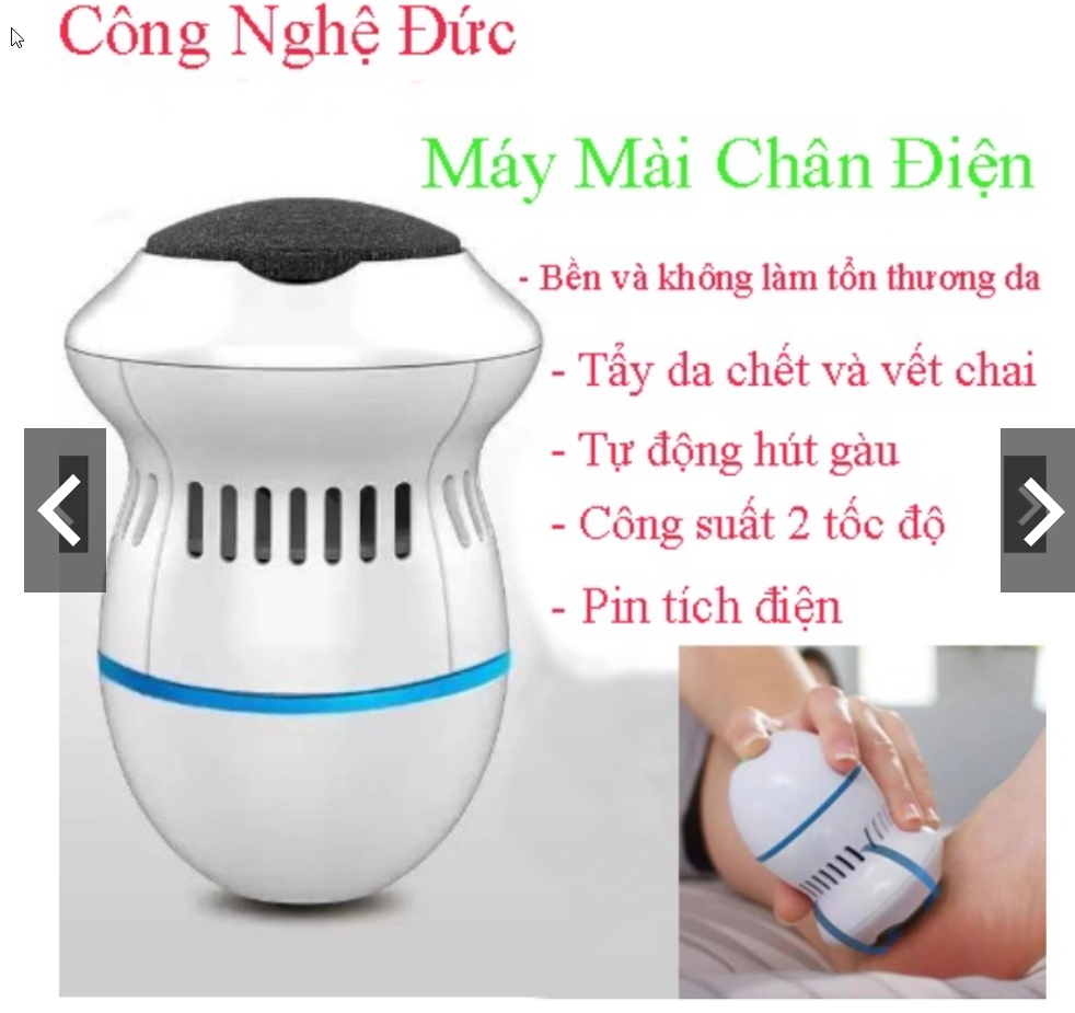 Máy chà gót chân, tẩy tế bào chết gót chân công nghệ đức