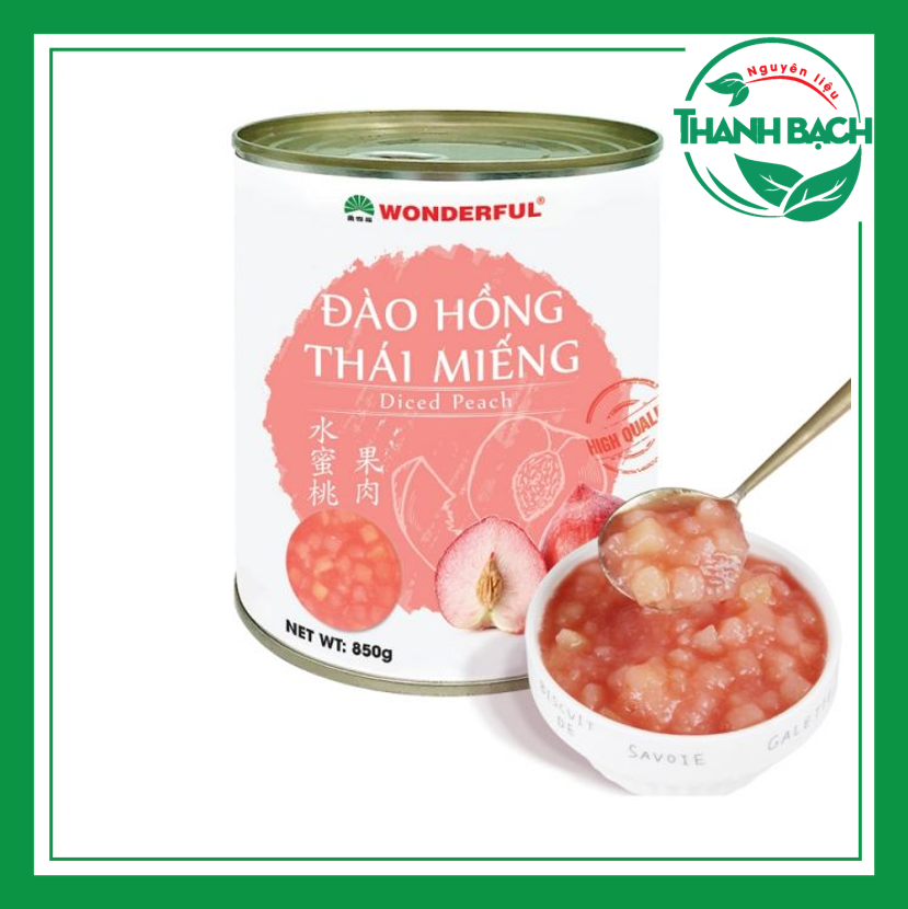 Đào hồng thái miếng Wonderful 850g