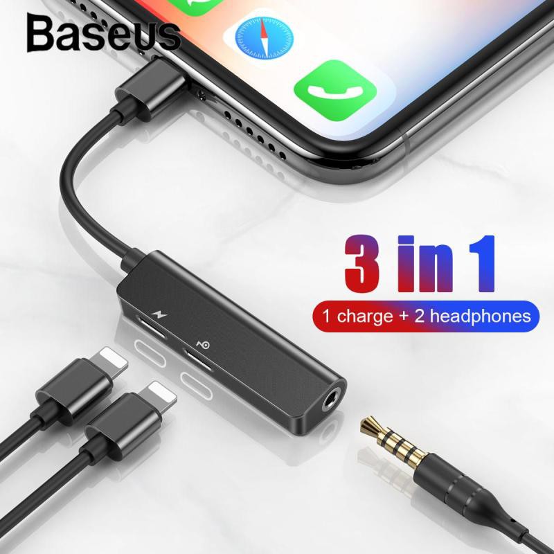 Jack Cáp chuyển đổi lphone 2 cổng lightning vừa nghe vừa sạc hỗ trợ míc và 1 cổng 3.5mm ( HÀNG CHÍNH HÃNG )