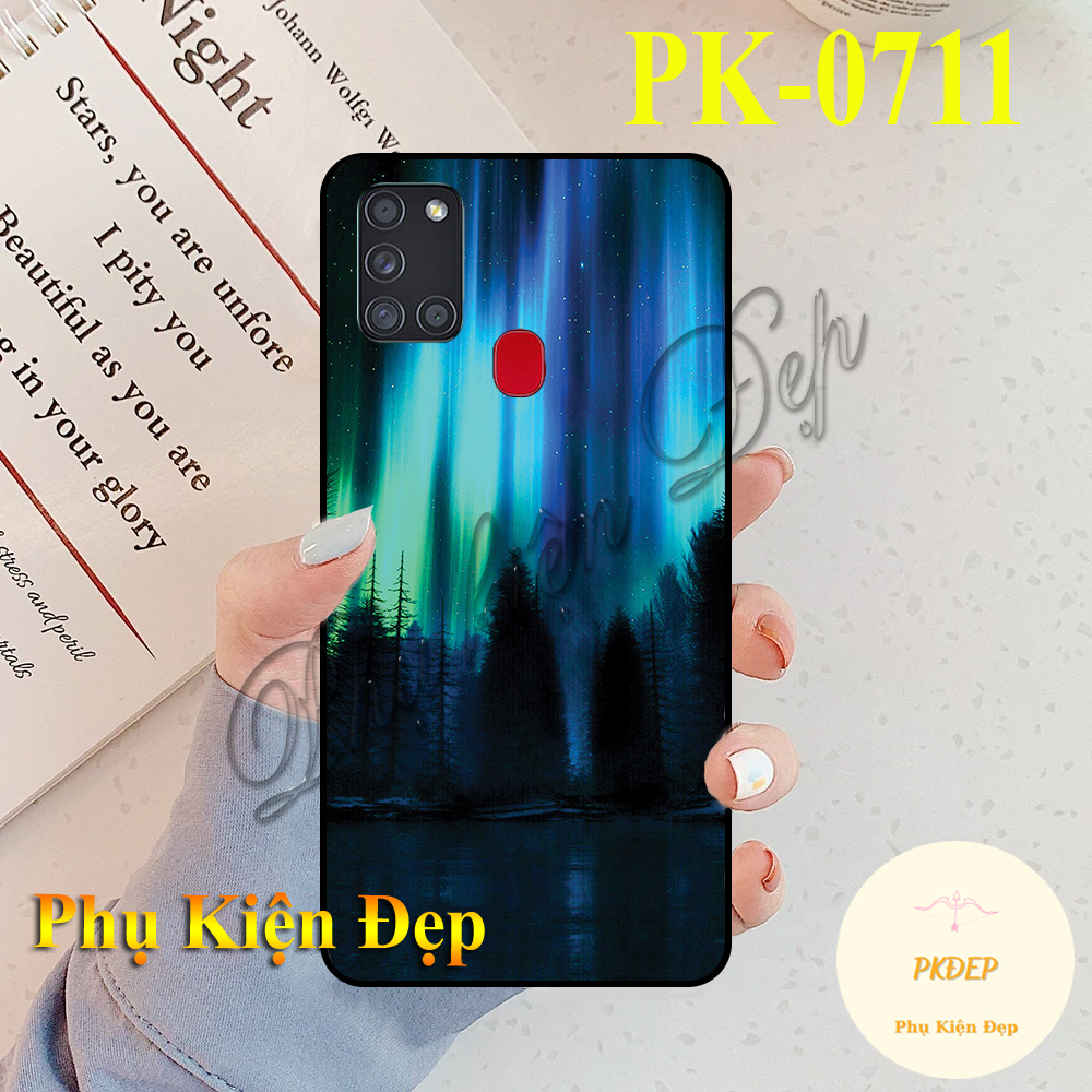 Ốp lưng samsung a21s - ốp dẻo đen in hình phong cảnh
