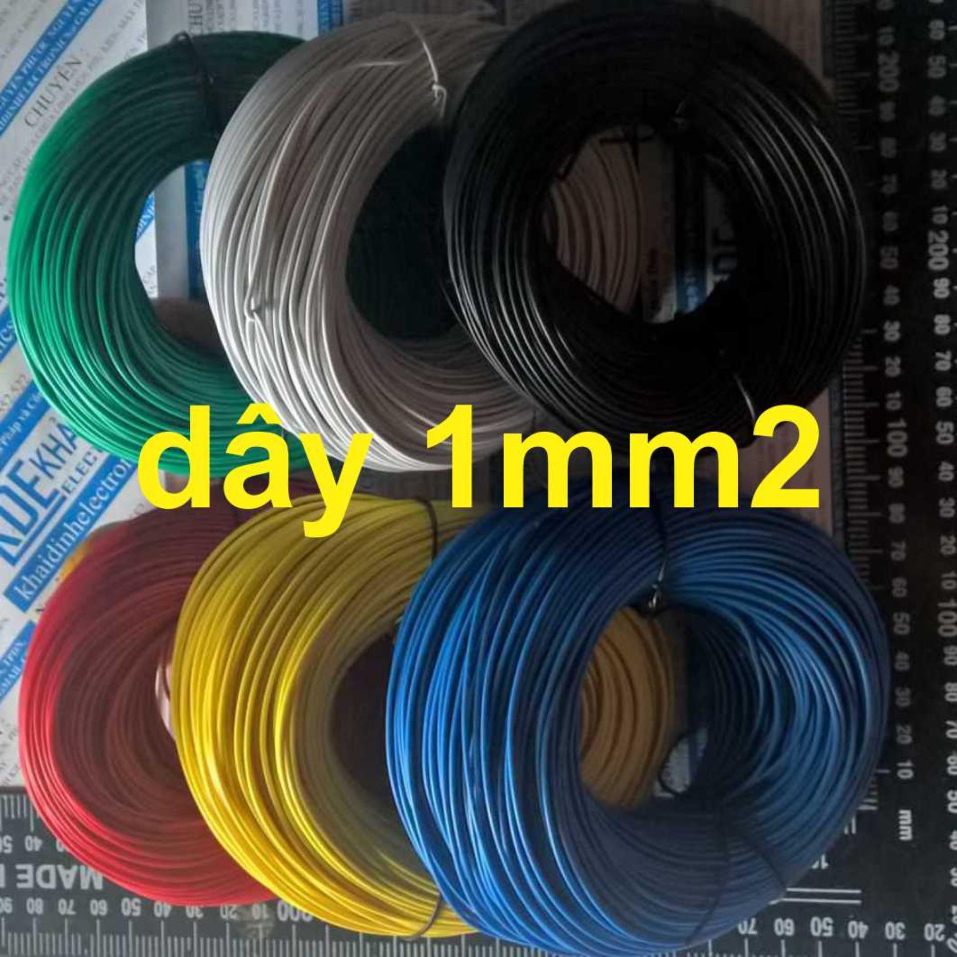 10 mét dây điện đơn RV (SỢI ĐỒNG NHỎ) 1,0mm 1.0mm2 có 6 màu kde1691