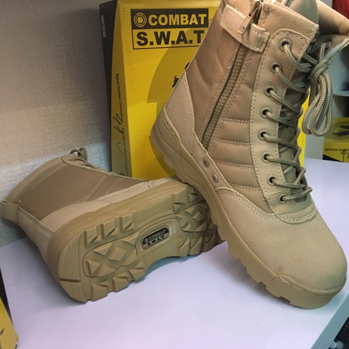 GIÀY PHƯỢT SWAT CỔ CAO MÀU ĐEN, VÀNG CÁT