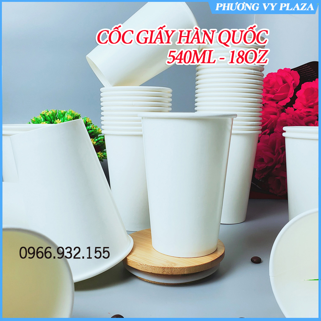50 chiếc cốc giấy 540ml - 18oz cao cấp hàn quốc