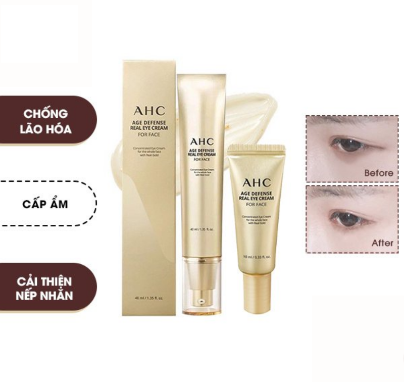 Kem giảm thâm, nâng cơ mắt AHC Real Eye Cream For Face
