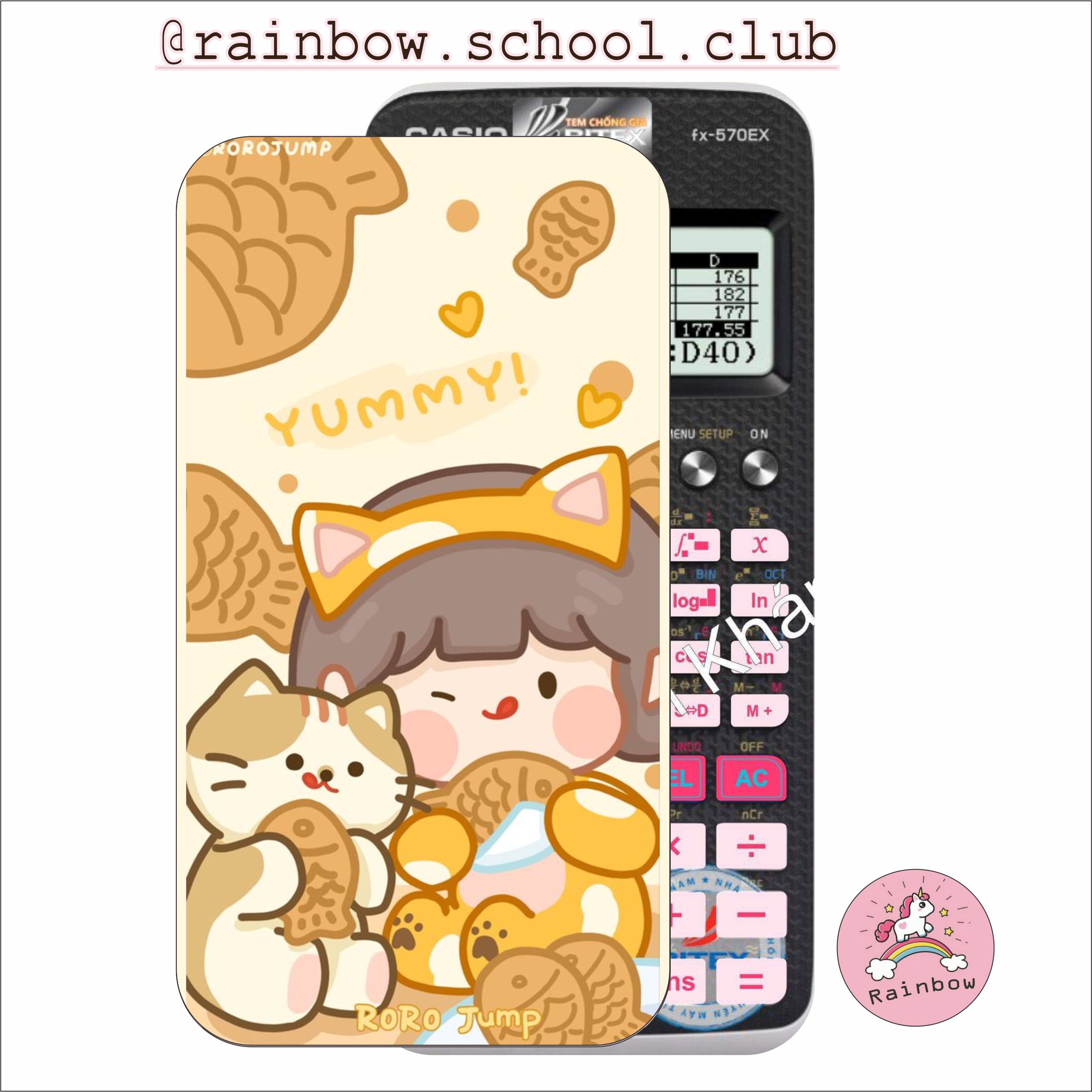 Miếng dán đề can máy tính casio 580 ex in theo yêu cầu decal trang trí decan máy tính casio fx 580 ex