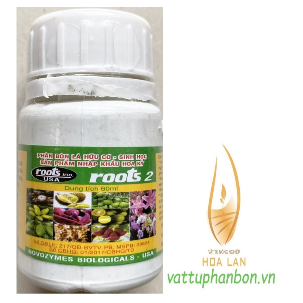 Roots 2 phân bón lá hữu cơ & sinh học - #493a# 60ml