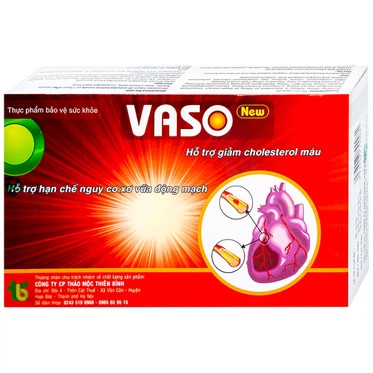 Vaso New - tăng cường sức khỏe tim mạch, hỗ trợ giảm cholesterol máu