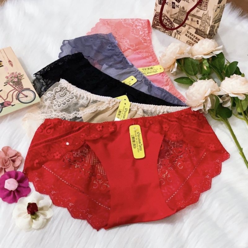 Combo 5 quần lót ren phối su lụa thông hơi mẫu mã đẹp ,sexy
