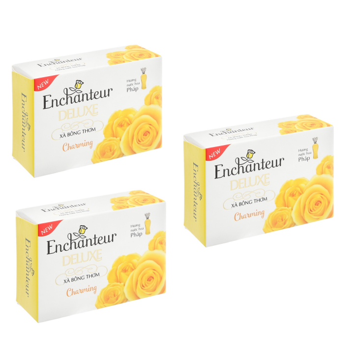 Combo 3 bánh xà bông hương nước hoa pháp Enchanteur Deluxe 90Gx3