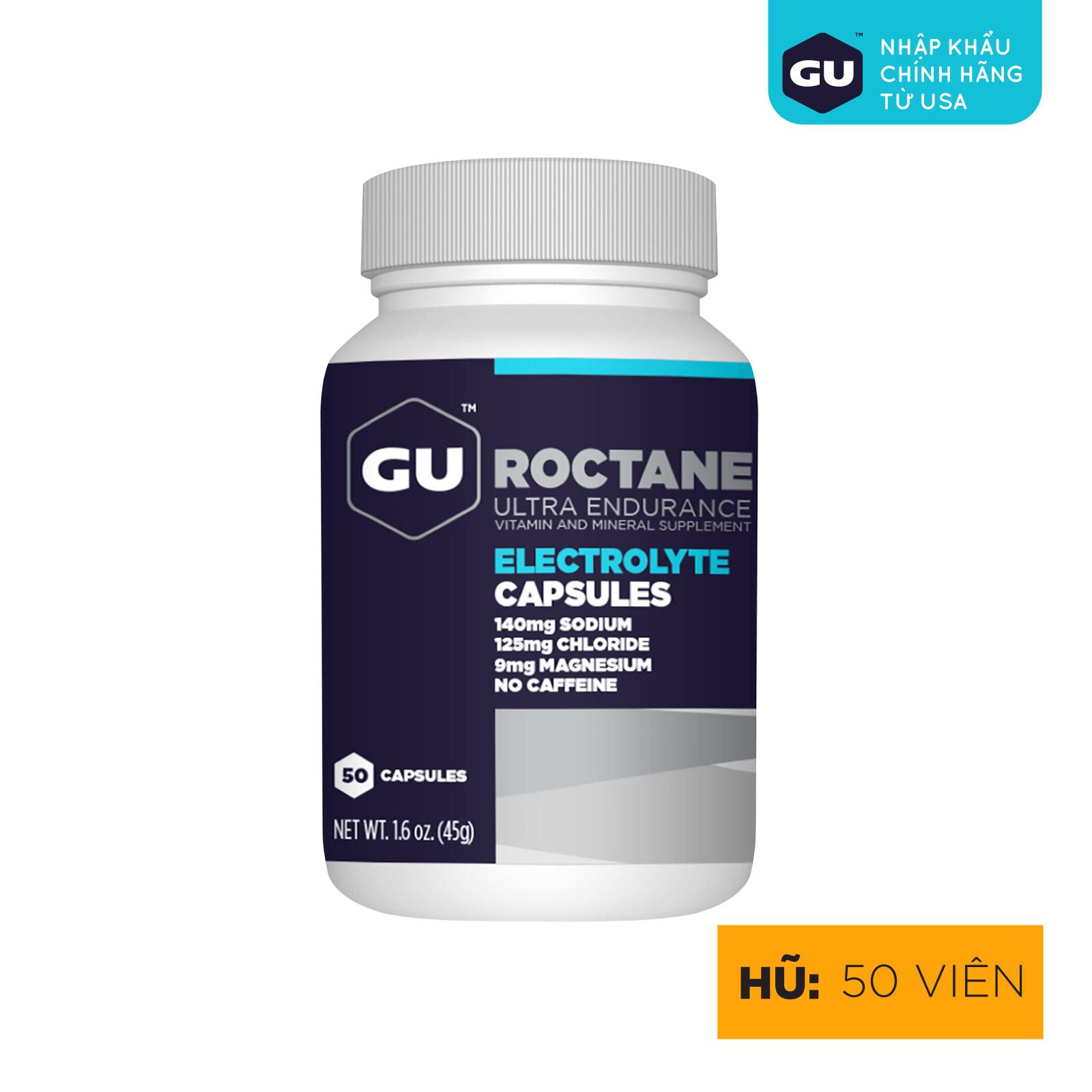 Viên Điện Giải GU Roctane Electrolyte Capsules - (50 viên / Hũ)
