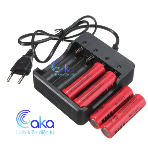 Bộ sạc pin lithium 4 Pin 18650 chuyên dụng giá tốt