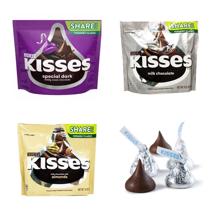 (3 Mùi Vị) Chocolate Hershey Kisses Mỹ Chính Hiệu