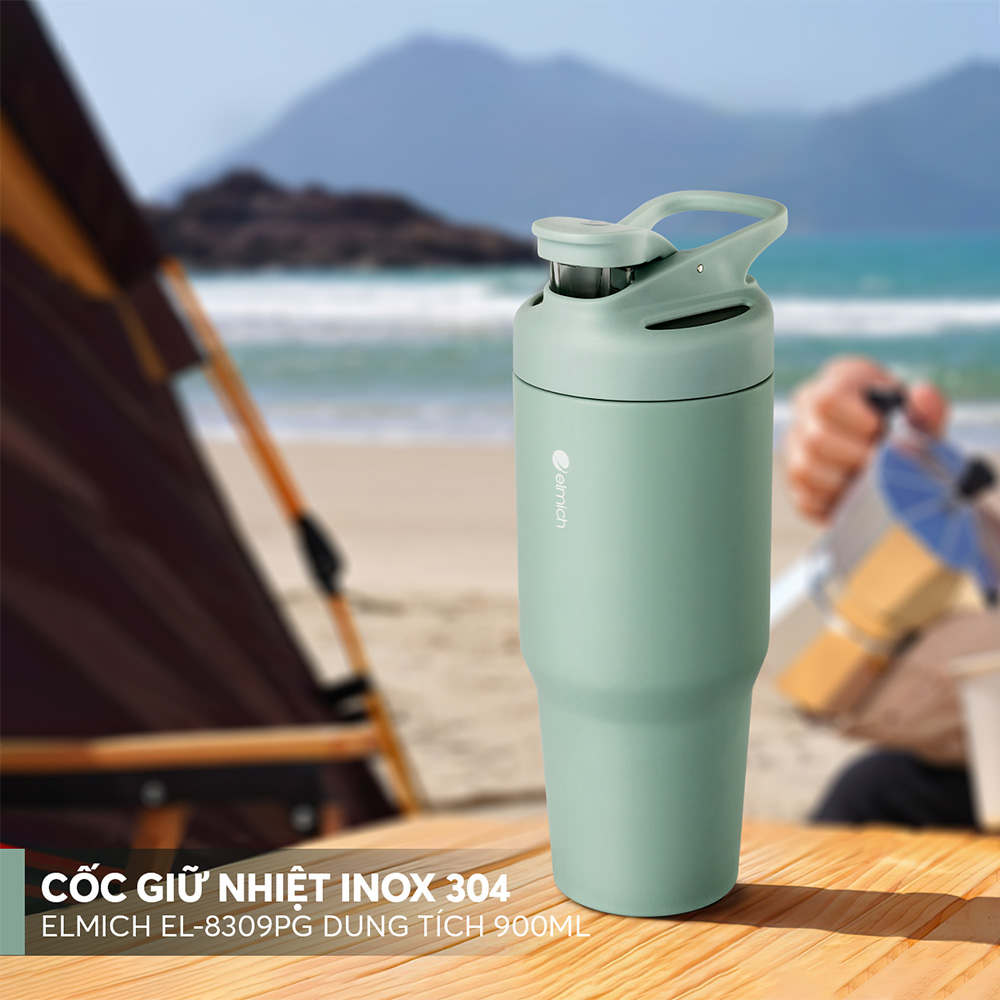 (Duy nhất từ 05-17.01)Cốc giữ nhiệt inox 304 Elmich EL8309 dung tích 900ml