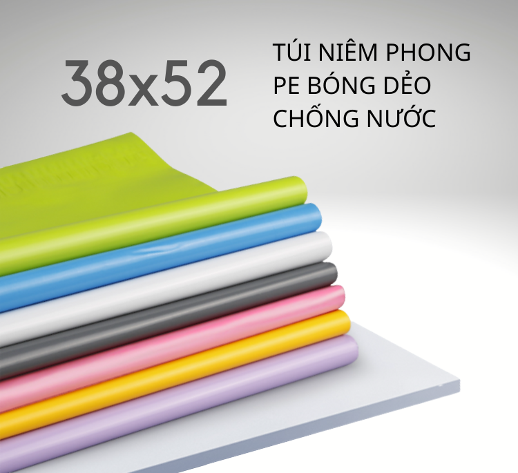 [HCM-1kg size 38x52] Túi Gói Hàng Niêm Phong Tự Dính, Túi đóng hàng chuyển phát có keo tự dính, chất túi PE bóng dẻo