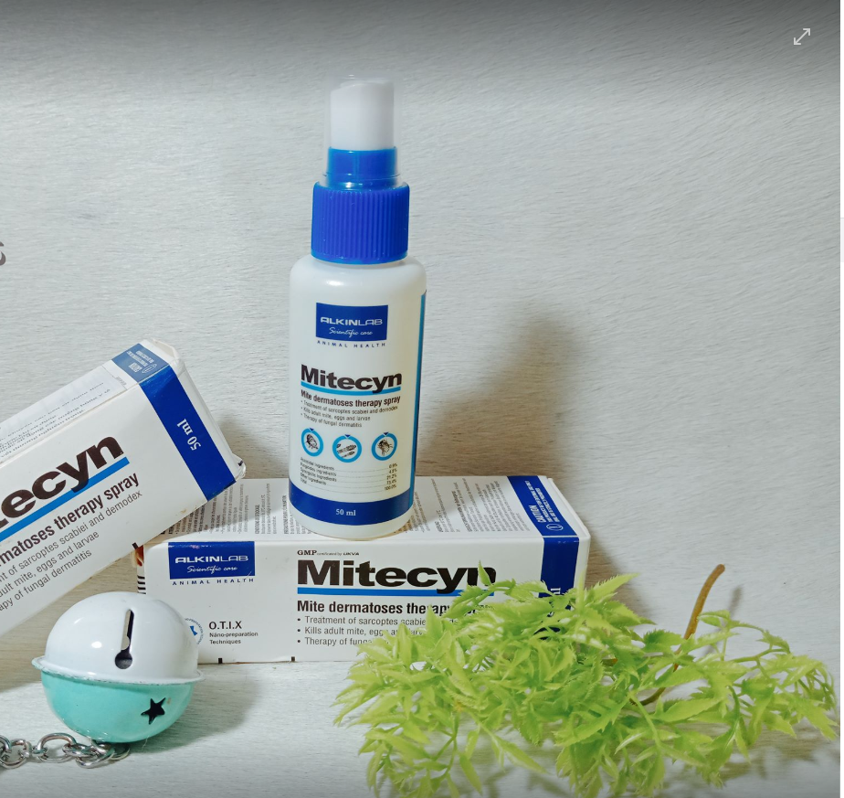 Xịt Cho Da Ghẻ Cái Rận Viêm Da Nấm Mitecyn Alkin 50ml