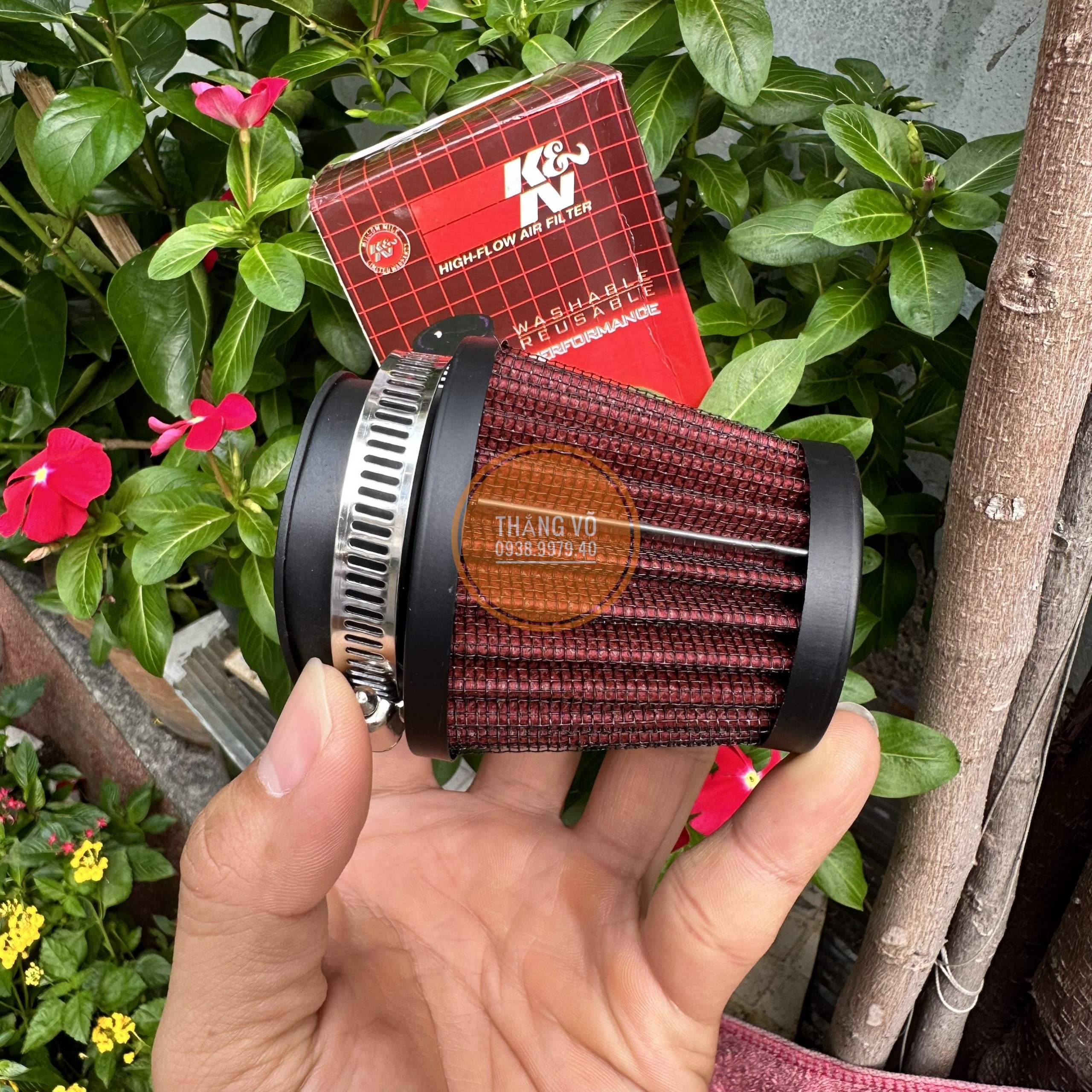 Lọc gió trụ, Lọc gió KN bánh ú lưới thép đồ chơi phụ kiện lọc gió trụ Sirius Wave Dream Vario Exciter Winner Satria